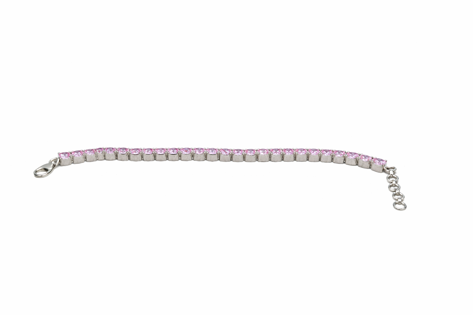 Blush Pink Gemstone Tennis Bracelet - Image 2